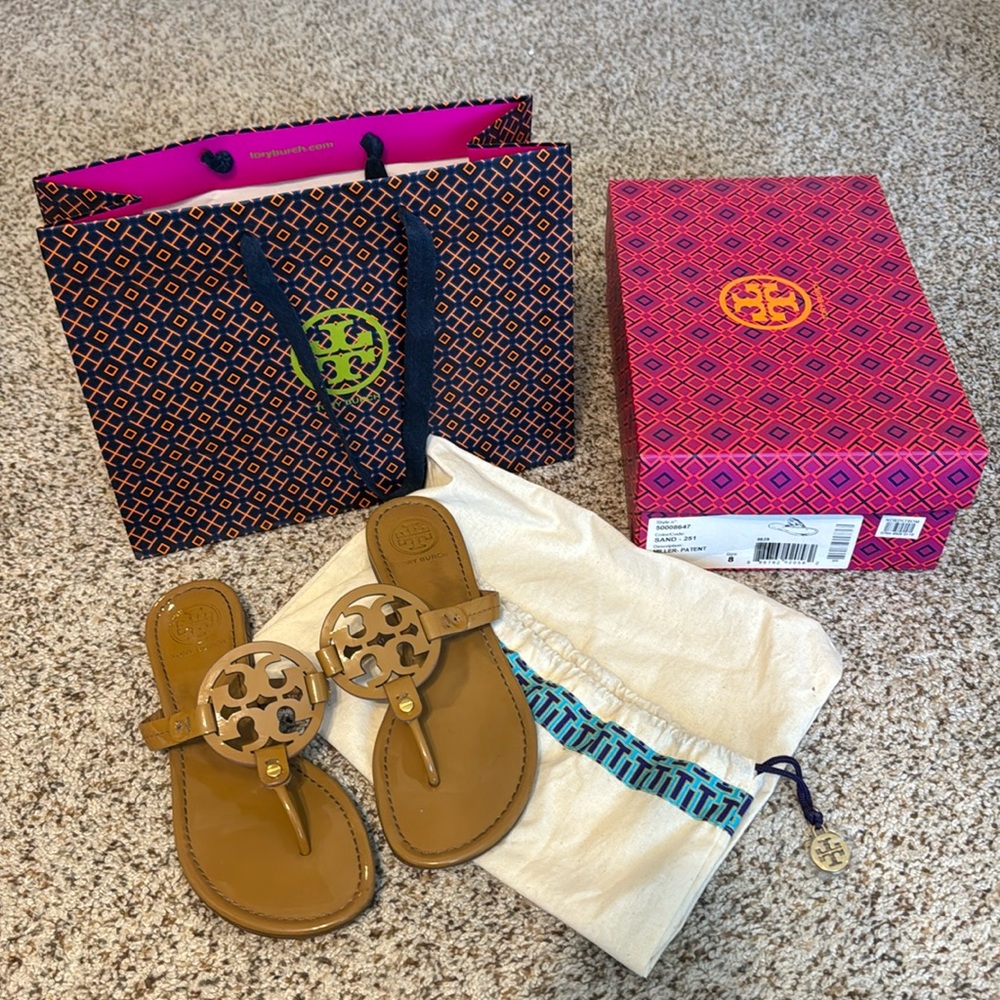 Tory Burch Miller patent sandal